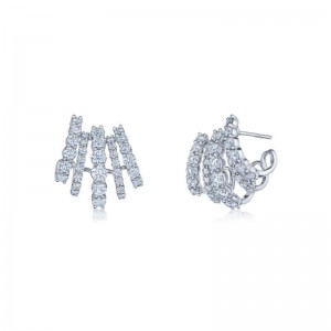 Kwiat 18k White Gold Five Row Ear Cuff  (68) Round Diamonds 2.73 ctw (GH - VS2-SI1)