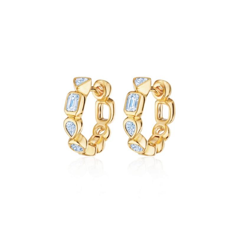 Kwiat 18k Yellow Gold "Portofino" Diamond Huggie Earrings