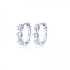 Kwiat 18k White Gold Diamond Huggie Earrings