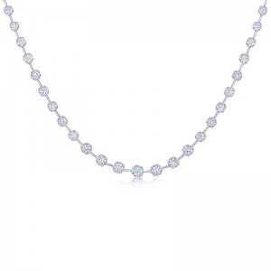 Kwiat 18k White Gold "Starry Night" Partway Diamond Tennis Necklace