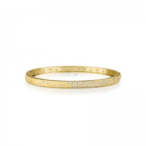 Penny Preville 18k Yellow Gold Thin Galaxy Diamond Bangle