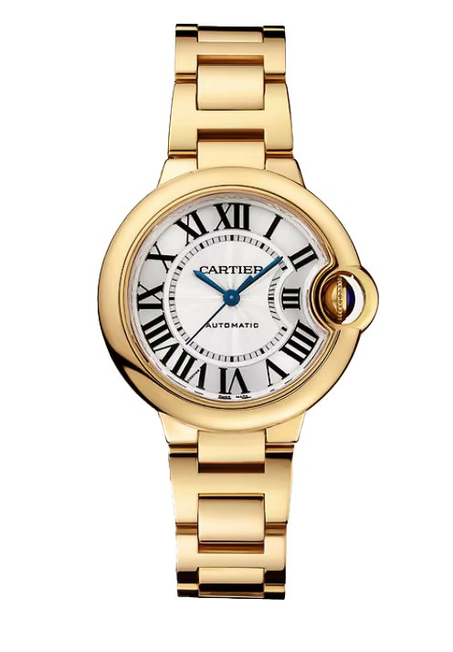 Ballon Bleu de Cartier Watch, 33mm, Automatic Movement, Yellow Gold