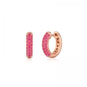 Kwiat 18k Rose Gold Ruby "Moonlight" Huggie Earrings