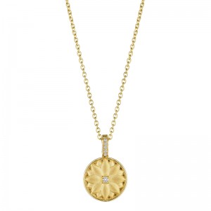 Penny Preville 18K Yellow Gold Lotus Medallion