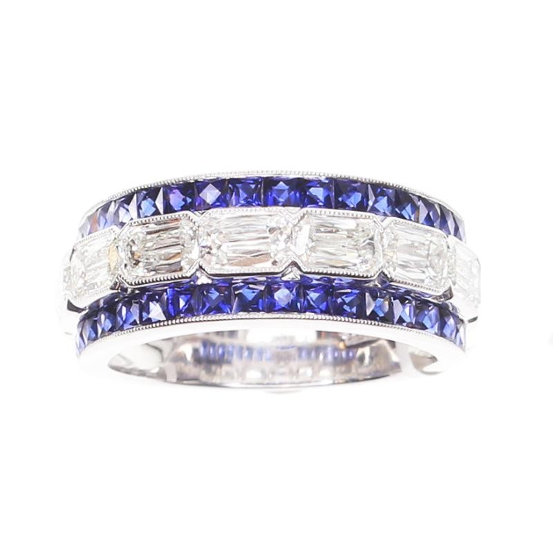 https://www.simonsjewelers.com/upload/product/Kwiat Platimun East-West Diamond and Sapphire Partway Band (7) Ashoka Cut Diamonds 1.48 (GH- VS1-2)