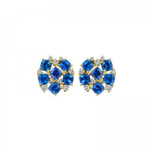 Penny Preville Blue Sapphire Confetti Stud Earrings