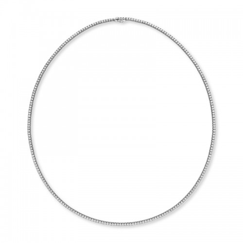 3.58ctw White Gold Round Brilliant Cut Diamond Necklace