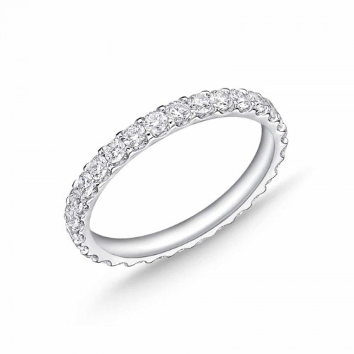 1.01ctw Platinum Diamond Eternity Wedding Band