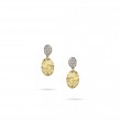 Marco Bicego Siviglia Collection Yellow Gold Diamond Pave Drop Earrings