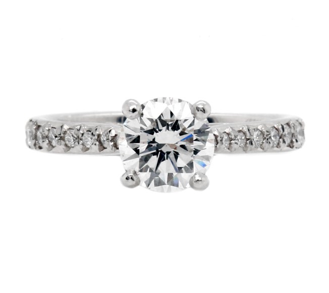 Platinum 1.04 Carat Diamond Engagement Ring