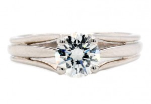 Platinum 1.04 Carat Diamond Engagement Ring