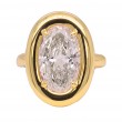 Rahaminov 18k Yellow Gold 5.02 Carat Oval Diamond Ring