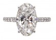 Platinum 4.39 Carat Oval Diamond Engagement Ring