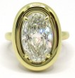 18k Yellow Gold 5.02 Carat Oval Diamond Ring