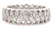 Platinum Double Row Eternity Band with Round Diamonds Totaling  2.24 Carats