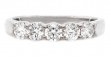 Platinum Ring with 5 Round Diamonds Totaling 0.70 Carats