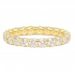 18k Yellow Gold "Silk Prong" Set Full Diamond Band