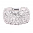 Six Row Platinum Diamond Band