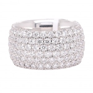 Six Row Platinum Diamond Band