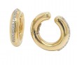 18k Yellow Gold Non-Pierced Hoop Earrings