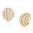 10.82ctw Yellow Gold Diamond Clip Earrings