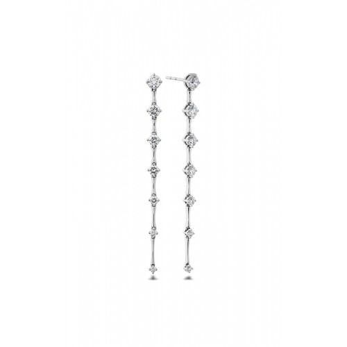 18k White Gold Cadence Diamond Drop Earrings