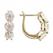 18k Yellow Gold Diamond Hoop Earrings