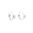 Penny Preville 18k White Gold Bezel Set Diamond Huggie Earrings