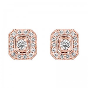 Penny Preville 18k Rose Gold Diamond Studs