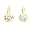 Rahaminov 18k Yellow Gold  Bezel Set Diamond Drop Earrings