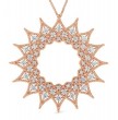 Roberto Coin Rose Gold Barocco Diamond Pendant Necklace