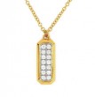 14k Yellow Gold Diamond Pendant With 0.15 Carats of Round Diamonds