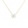 1.02 Carat 18k Yellow Gold Round Diamond Pendant