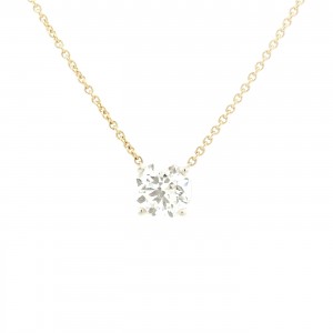 1.02 Carat 18k Yellow Gold Round Diamond Pendant