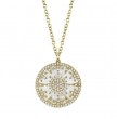 14k Yellow Gold Mother of Pearl & Diamond Pendant