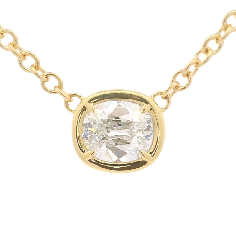 Rahaminov 2.81 Carat Diamond & 18k Yellow Gold Illusion Bezel Set Pendant