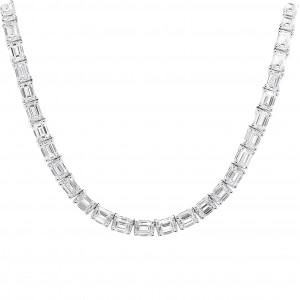 Rahaminov 31.53 Carat & 18k White Gold  Diamond Necklace