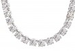 29.50 Carat 18k White Gold Diamond Tennis Necklace