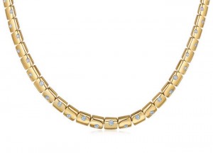 Kwiat 18k Yellow Gold  "Cobblestone" Diamond Necklace