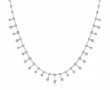 Kwiat 18k White Gold  "Star-Set" Diamond Necklace