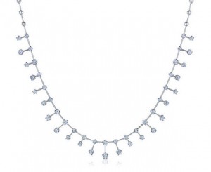 Kwiat 18k White Gold  "Star-Set" Diamond Necklace