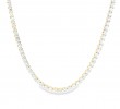 14.00 Carat 18k Yellow Gold Diamond Tennis Necklace