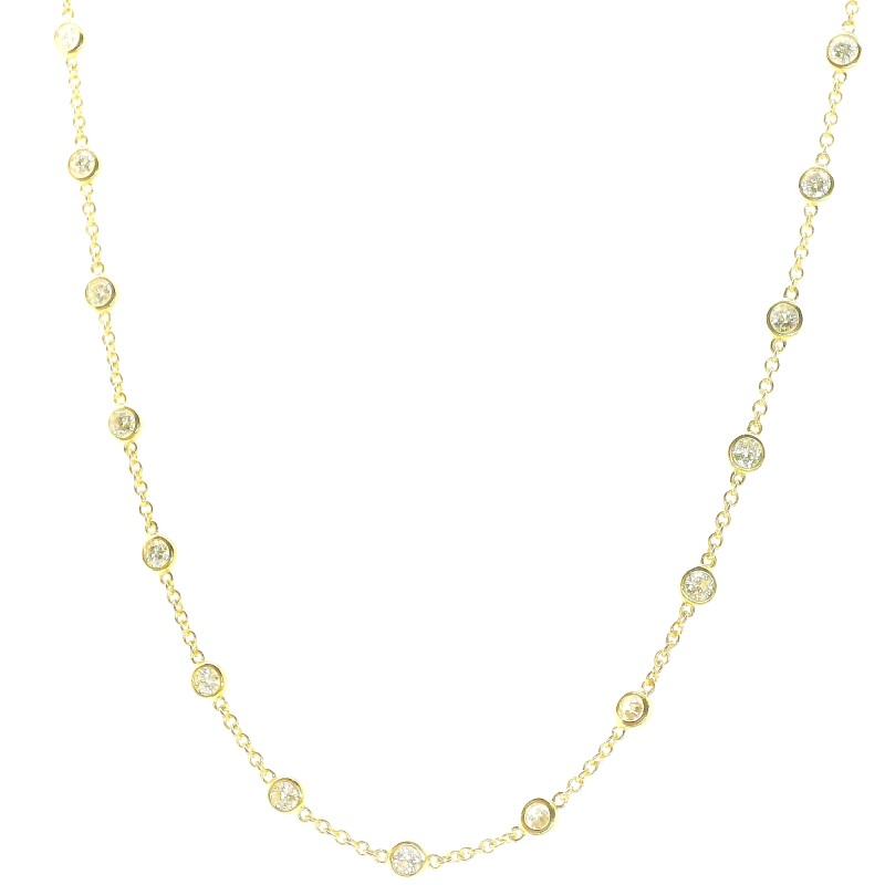 18k Yellow Gold Diamonds by the Yard Necklace