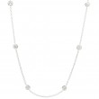 1.75 Carat 18k White Gold Diamonds by the Yard Necklace.