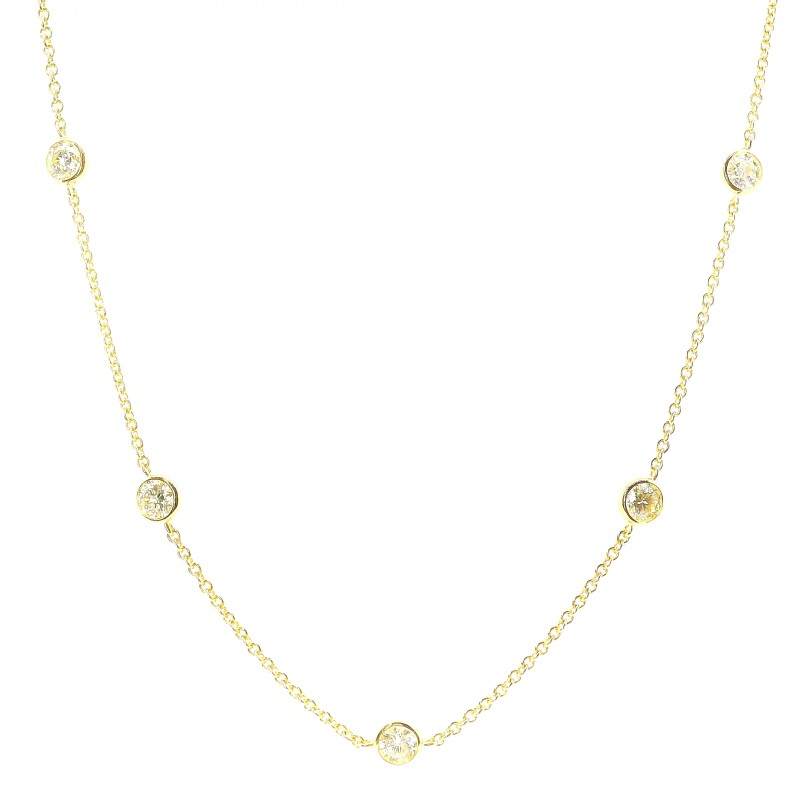 18k Yellow Gold Diamonds by the Yard Necklace