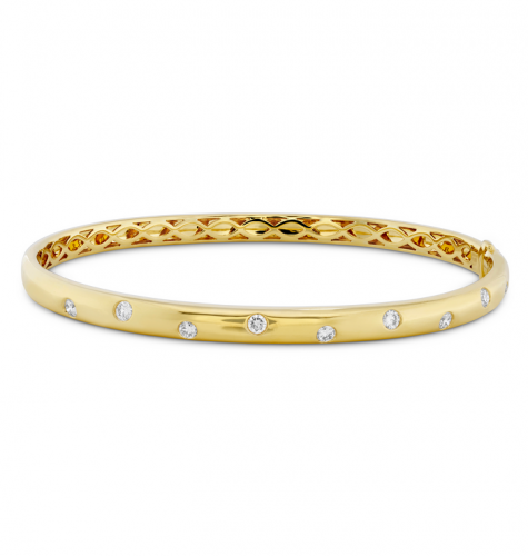 Yellow Gold Diamond Bangle Bracelet