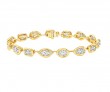 Rahaminov 18k Yellow Gold Bezel Set Mixed-Cut Diamond Bracelet