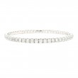 6.20 Carat 18k White Gold Diamond Stretch Bracelet