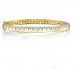 14k Yellow Gold Scattered Diamond Bangle With 0.33 Carats of Diamonds.