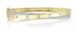 14k Yellow Gold Diamond Layered Bangle With 0.57 Carats of Round Diamonds.